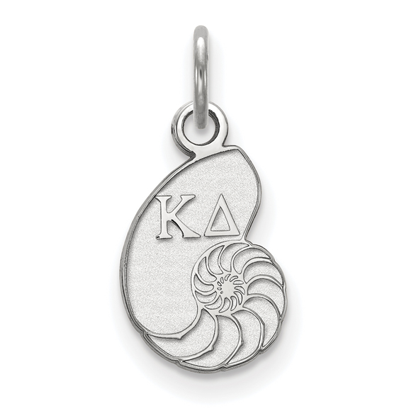 Sterling Rhodium-plated Kappa Delta Sorority Symbol Extra Small Pendant - Picture 1 of 2